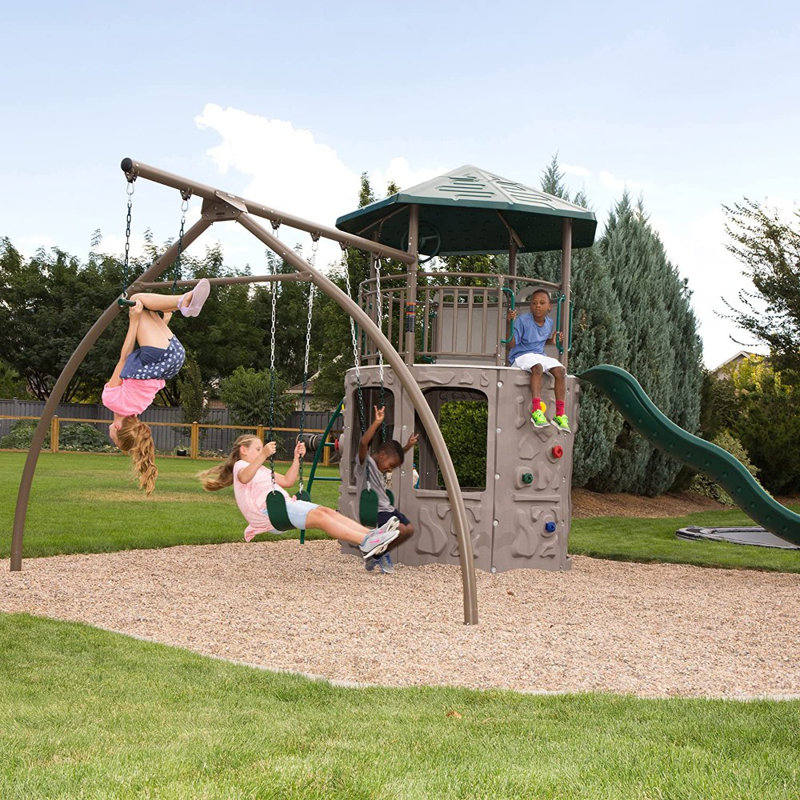 Lifetime Adventure Lifetime Metal Swing Set with 2 Swing(s) , 1 Slide(s) & Reviews Wayfair